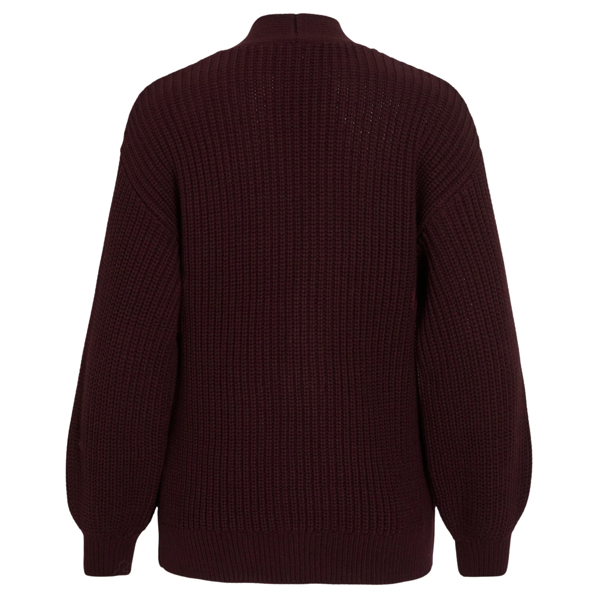 Womens Vila Plum Wine Vieha Open Cardigan - Image 2
