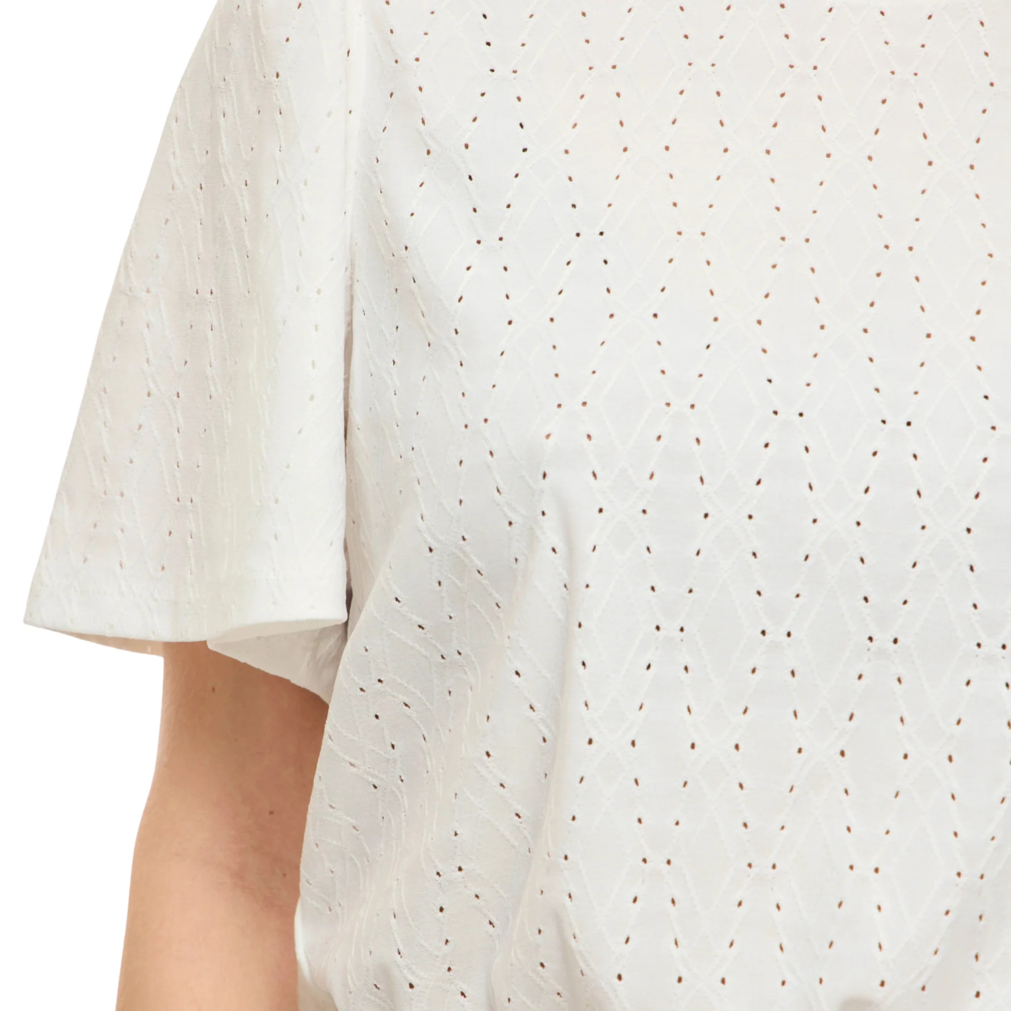 Womens Vila Snow White Vibelli S/s Top - Image 3