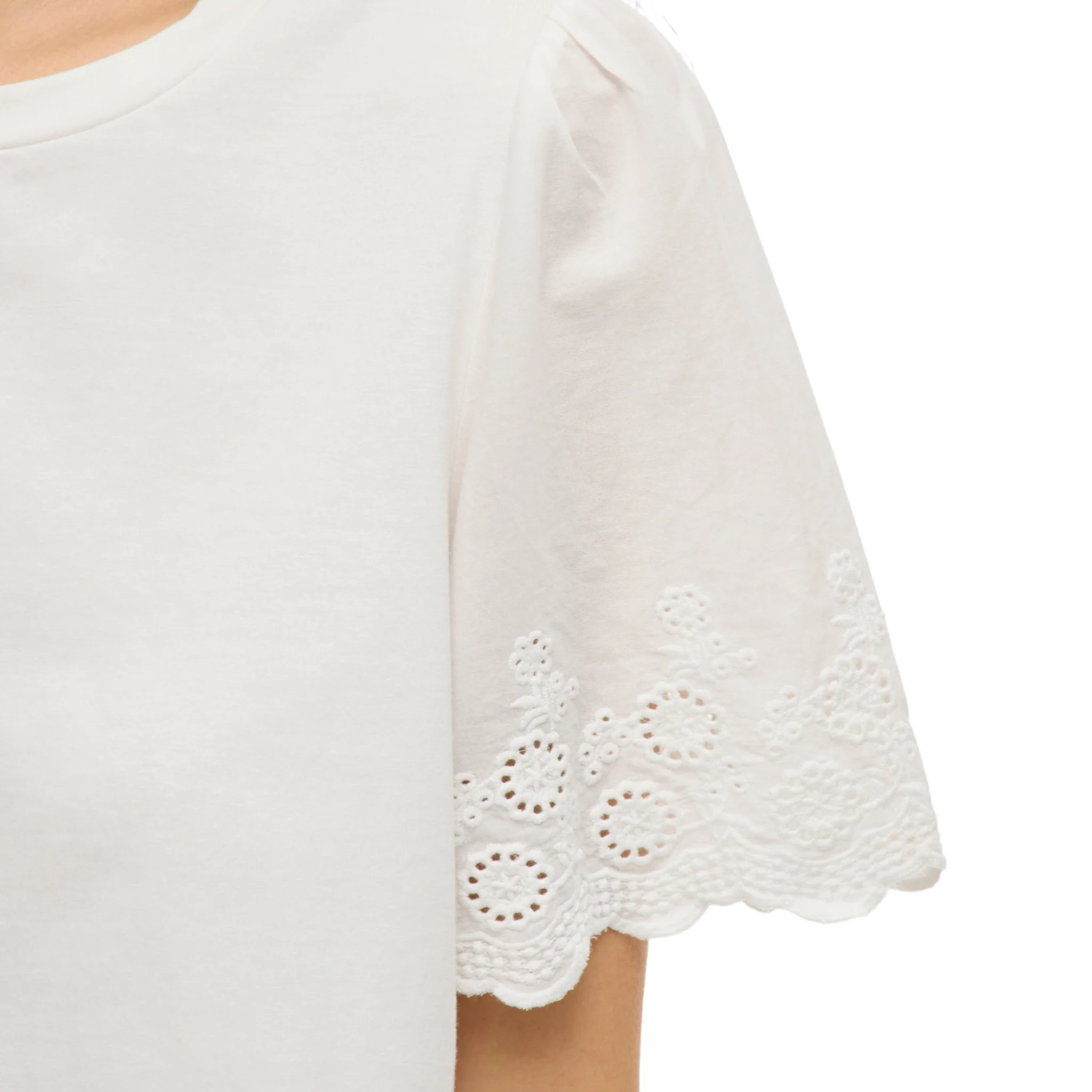 Womens Vila Snow White Viceliana S/s Top - Image 3