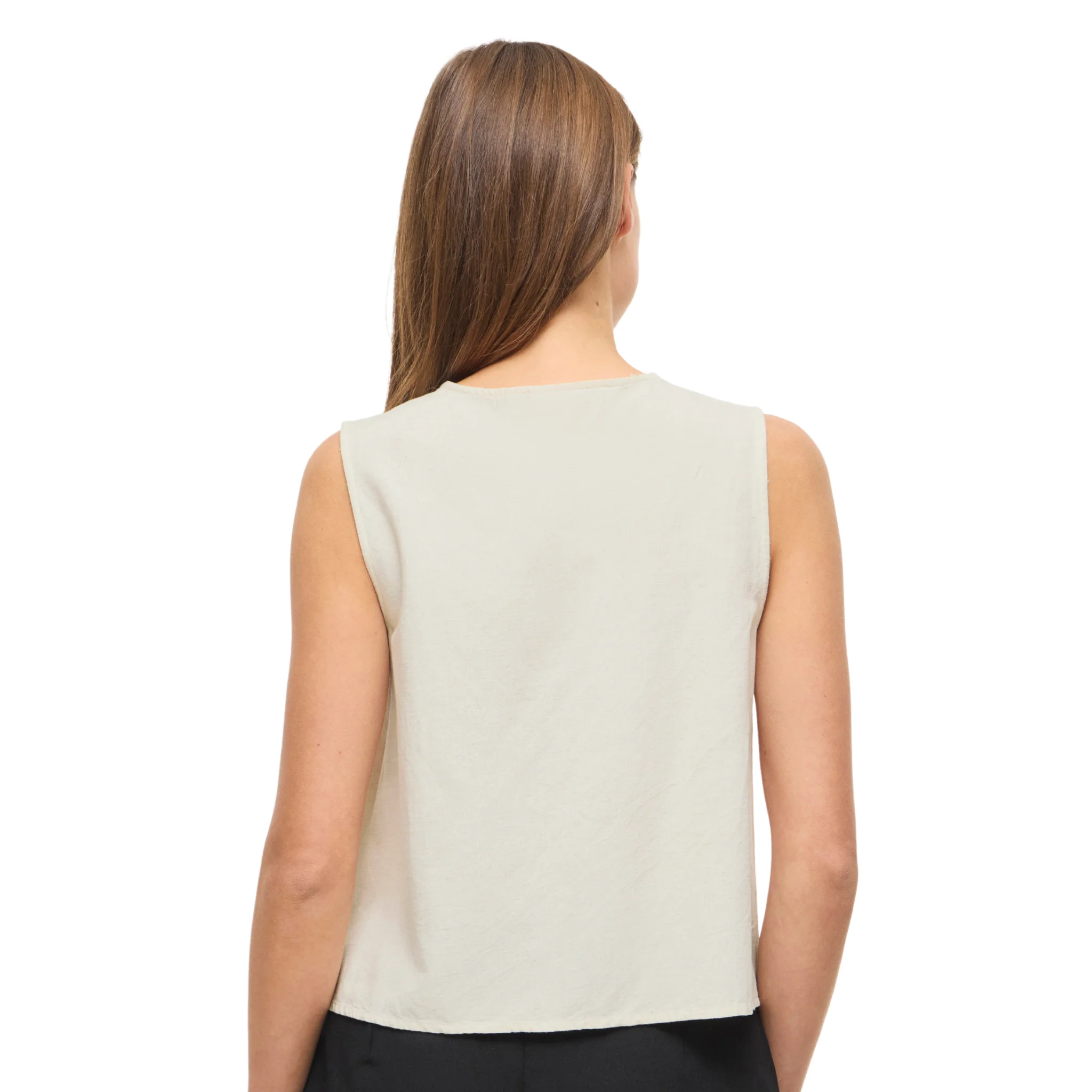 Womens Vila Super Light Natural Vipolli Vest Top - Image 4