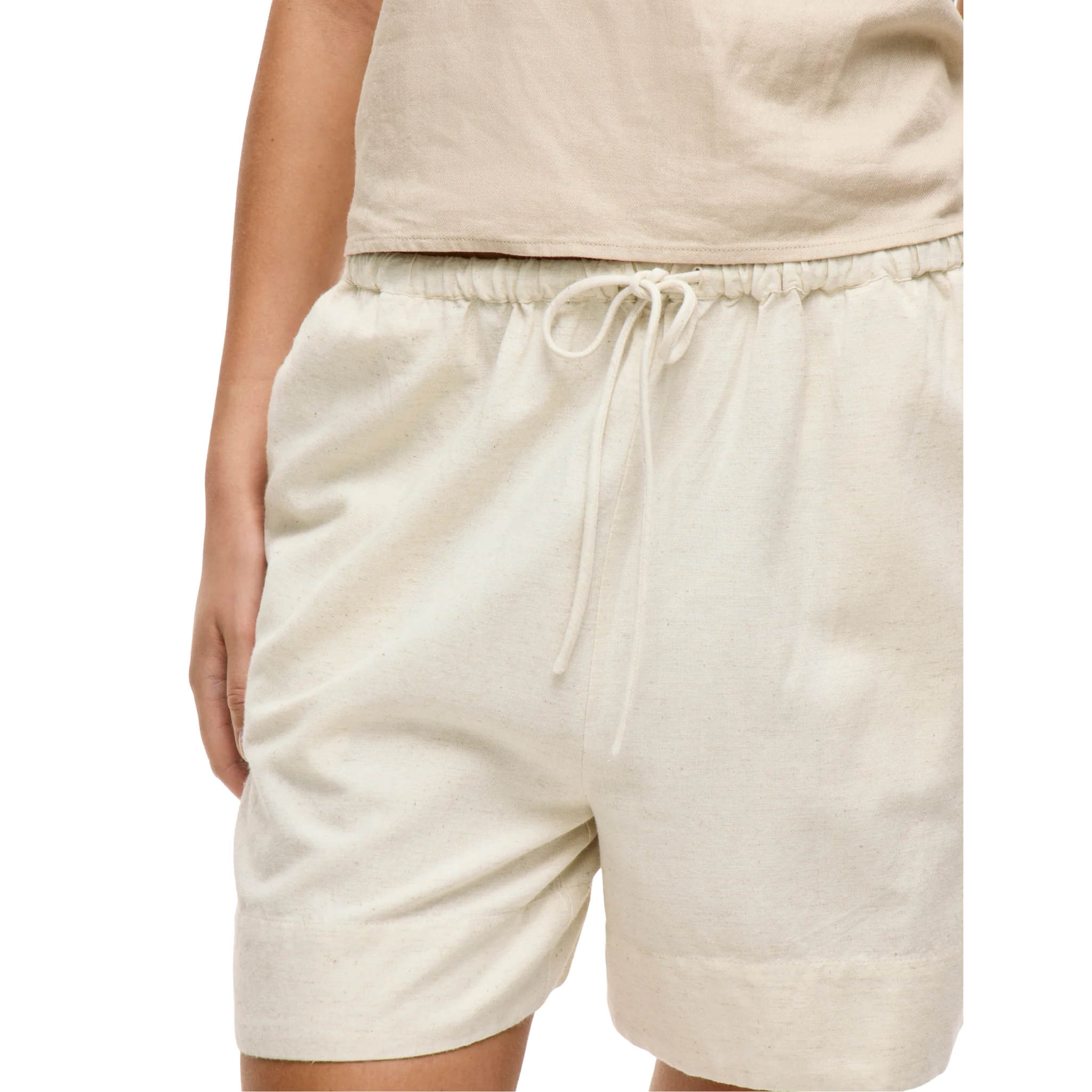 Womens Vila Super Light Natural Viprisilla Shorts - Image 3