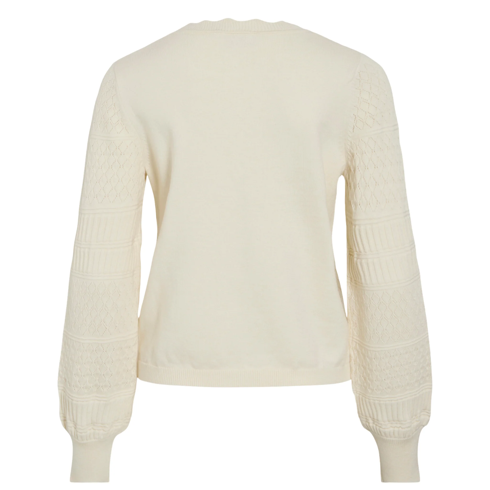 Womens Vila Whisper White Vimilos Pointelle L/s Top - Image 2