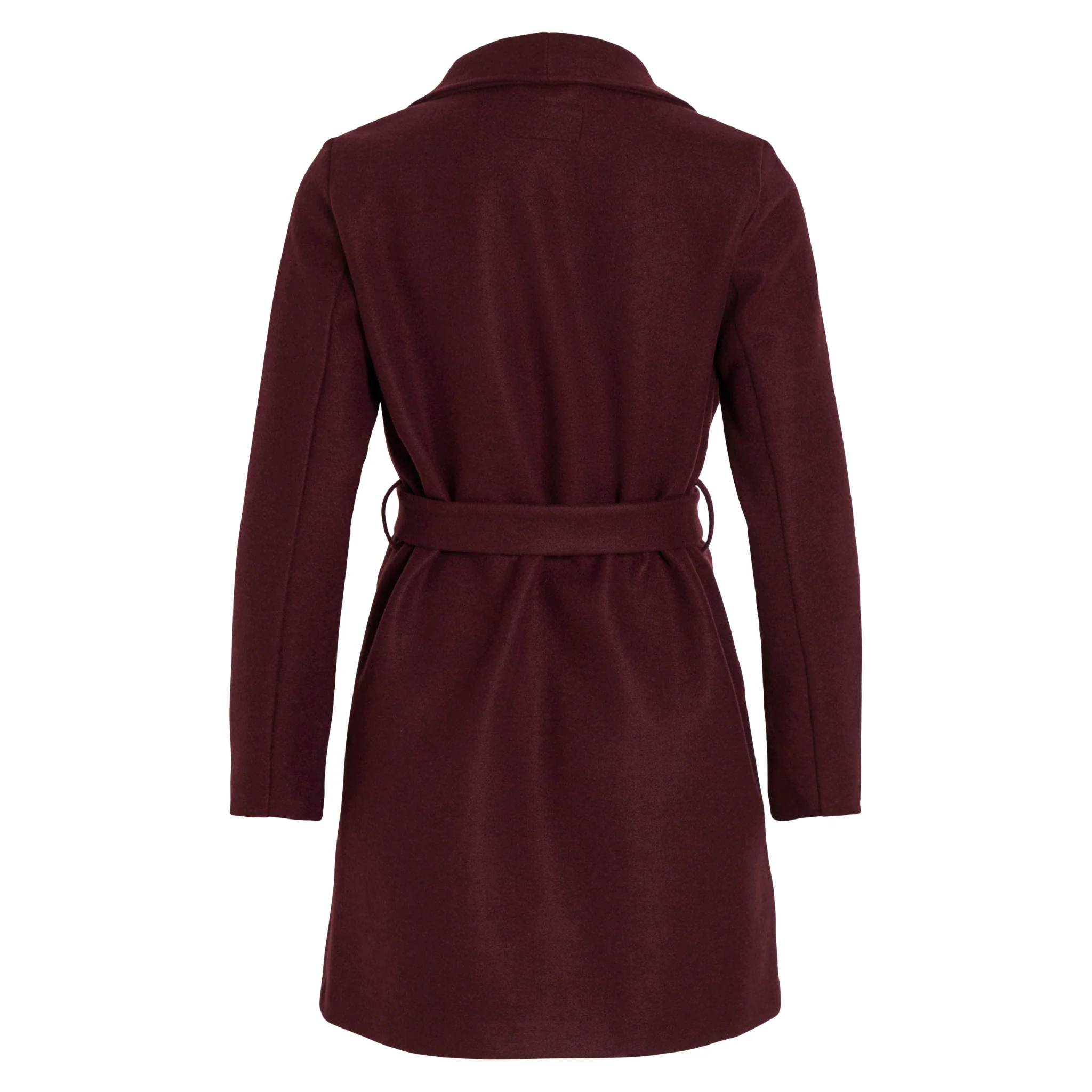 Womens Vila Winetasting Vicooley Belted Mid Coat - Image 4
