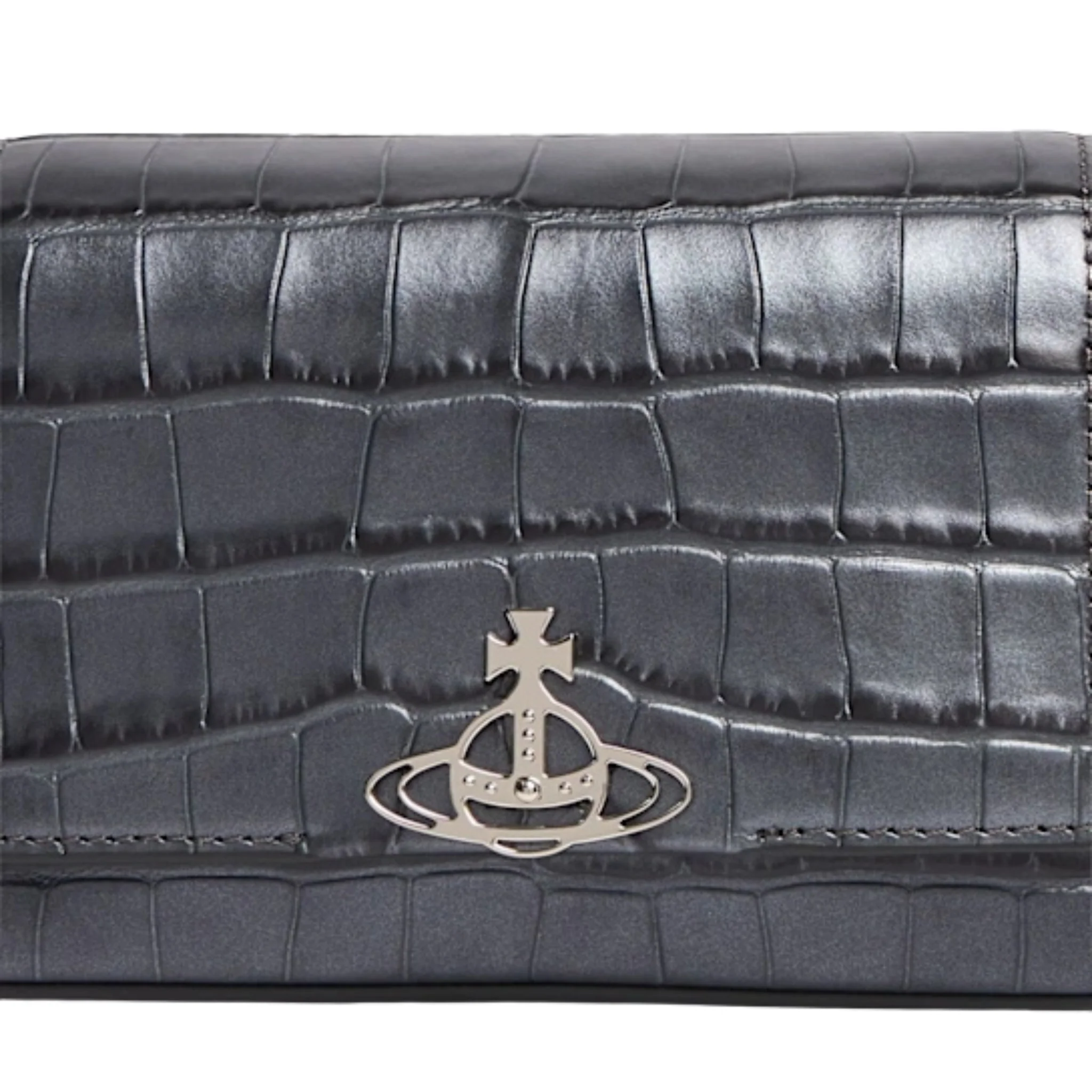 Womens Vivienne Westwood Anthracite Hazel Croc Small Handbag - Image 5