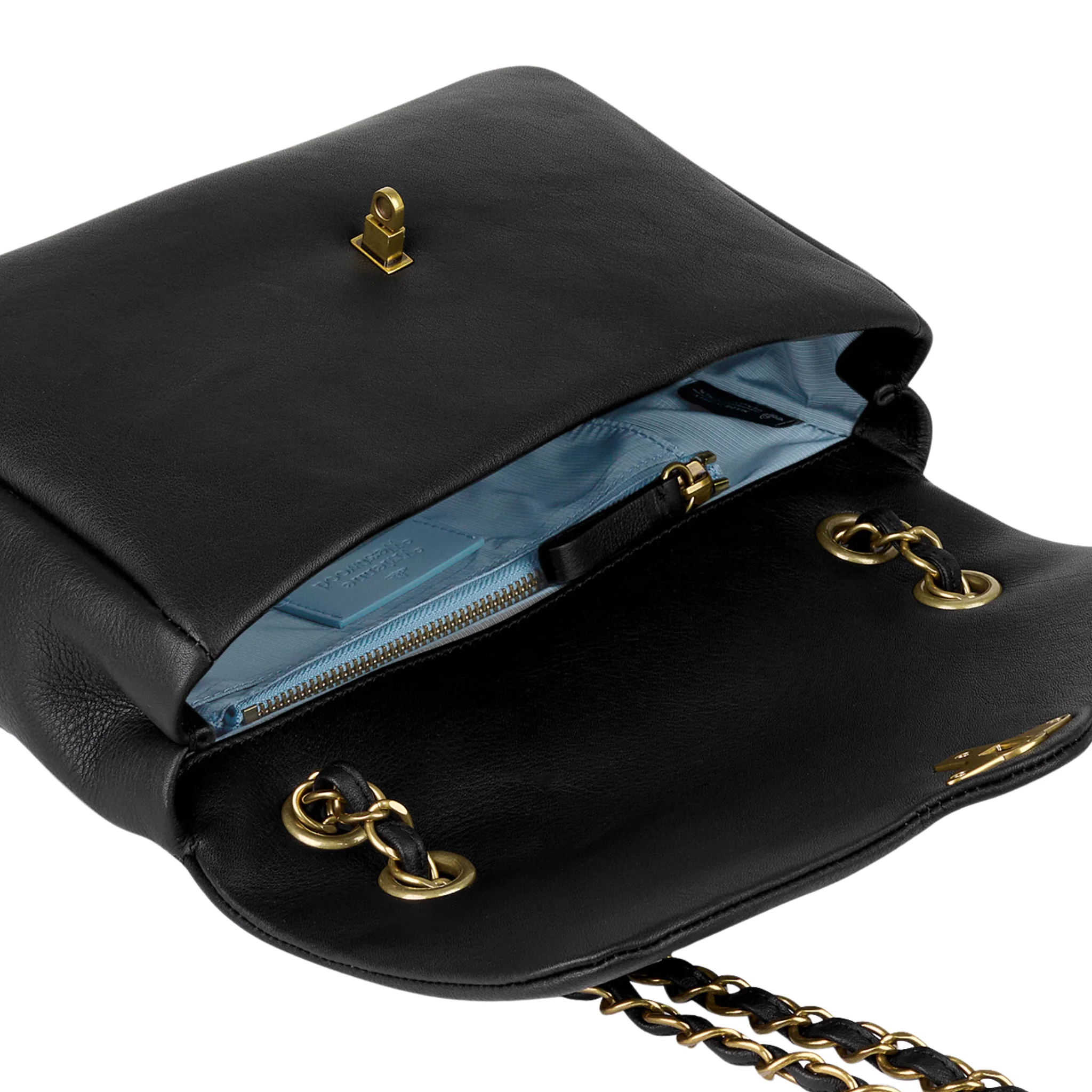 Womens Vivienne Westwood Black Anita Chain Smooth Shoulder Bag - Image 3