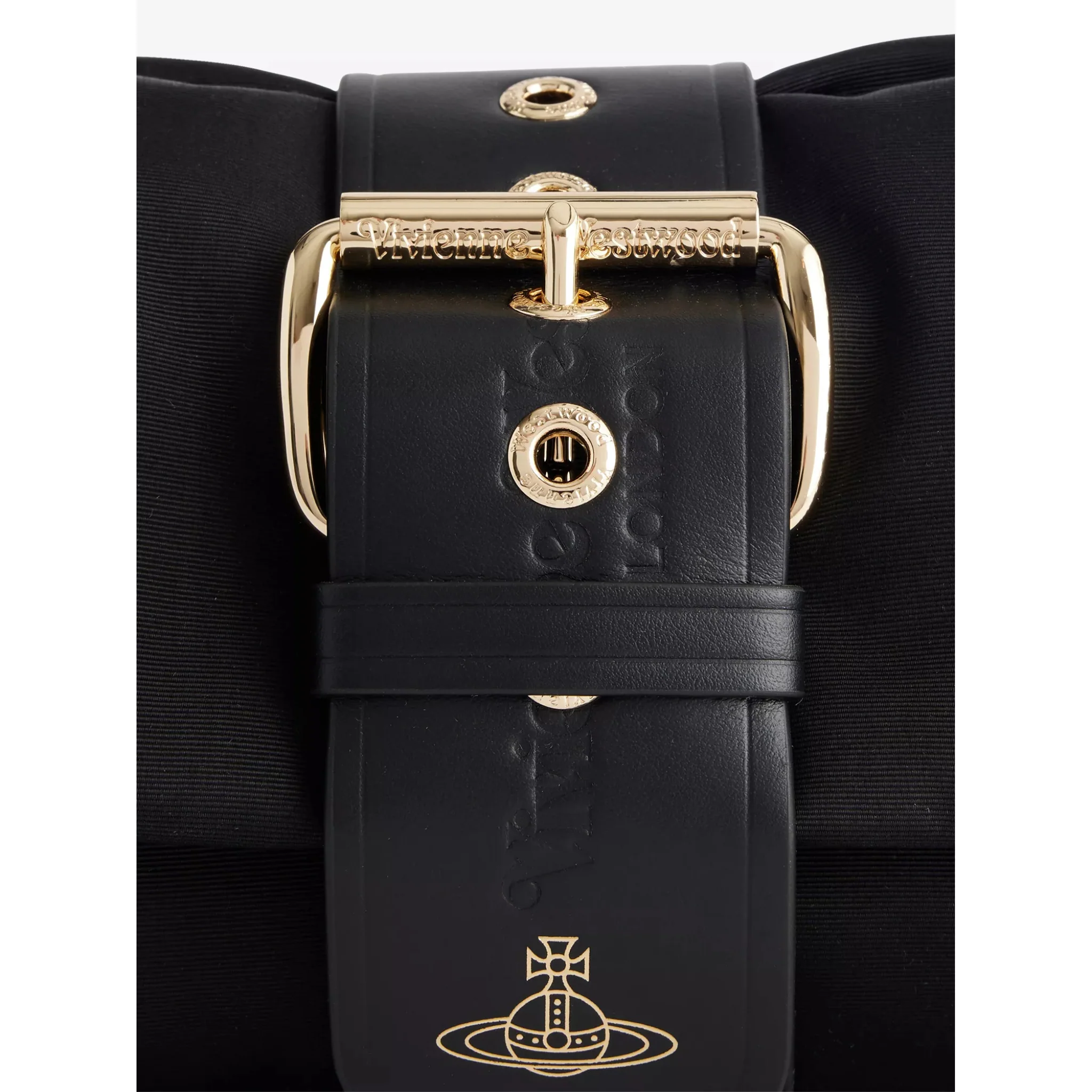 Womens Vivienne Westwood Black Moire Hazel Treasure Handbag - Image 2