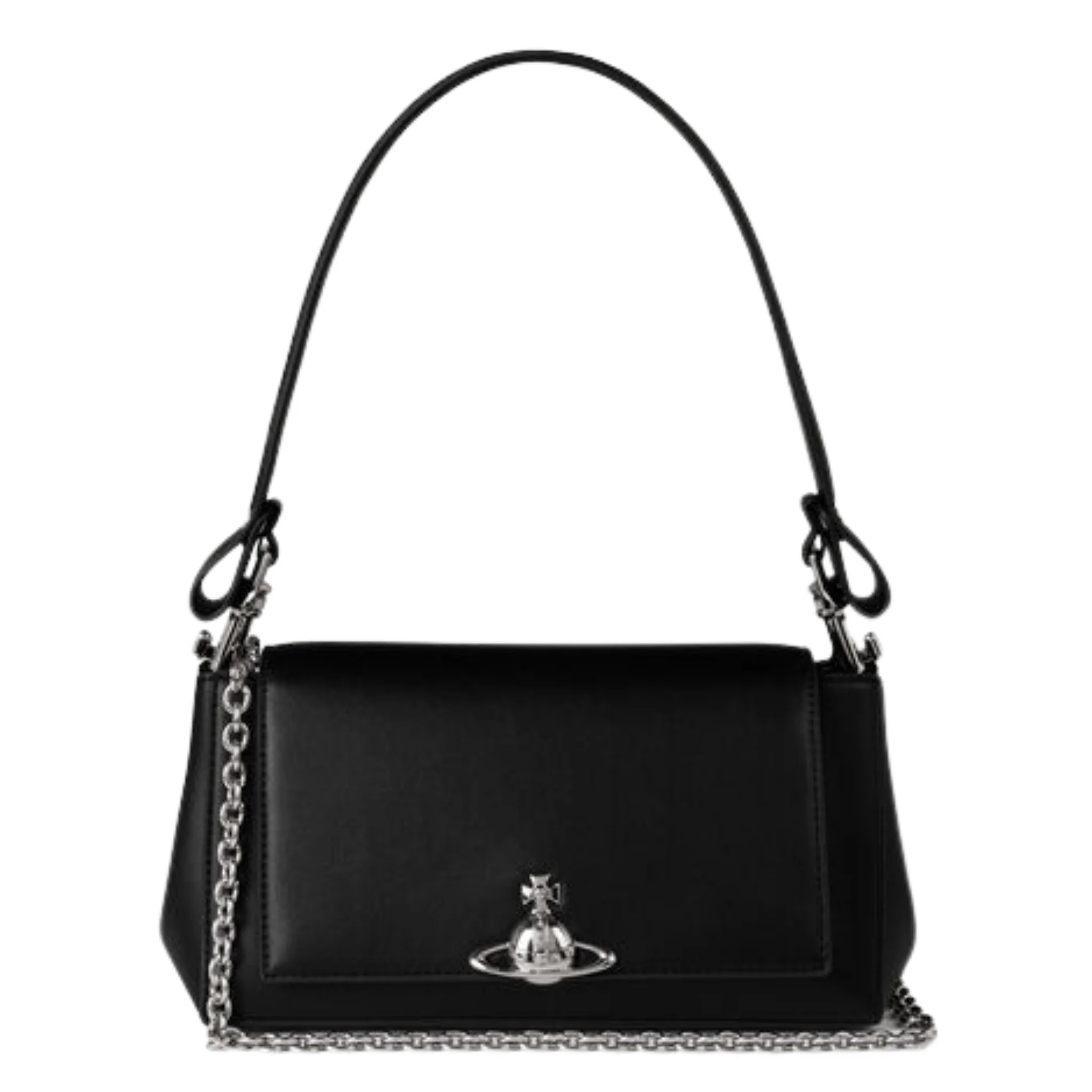 Womens Vivienne Westwood Black Smooth Hazel Medium Handbag - Image 4
