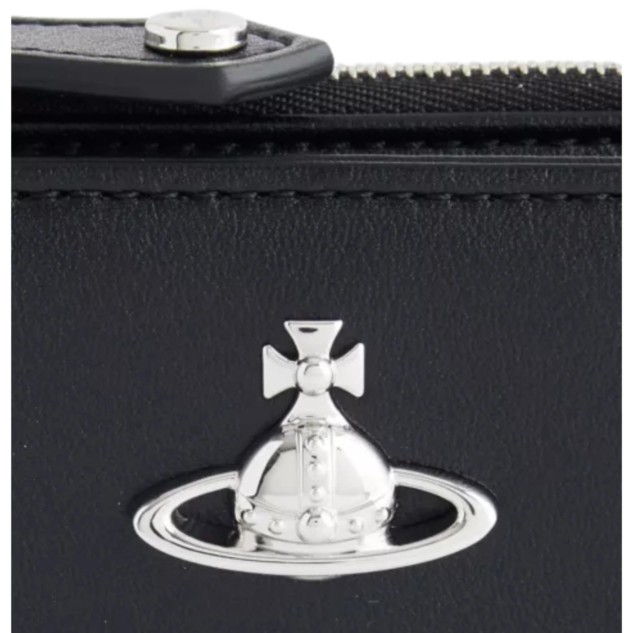 Womens Vivienne Westwood Black Smooth Slim Flap Card Holder - Image 2
