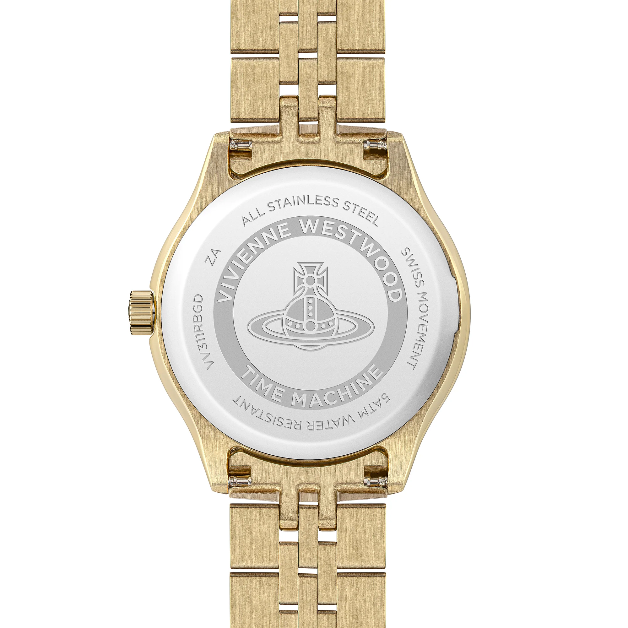 Womens	Vivienne Westwood Gold/Red Little Camberwell Bracelet Watch - Image 6