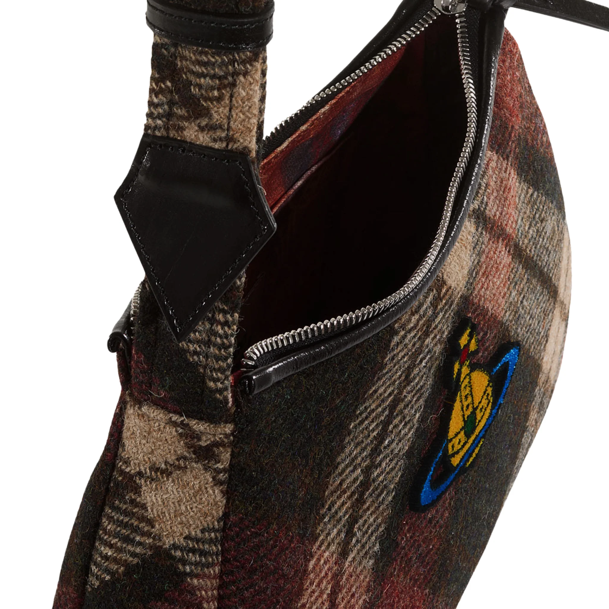 Womens Vivienne Westwood Harris Tweed Check Kate Shoulder Bag - Image 3