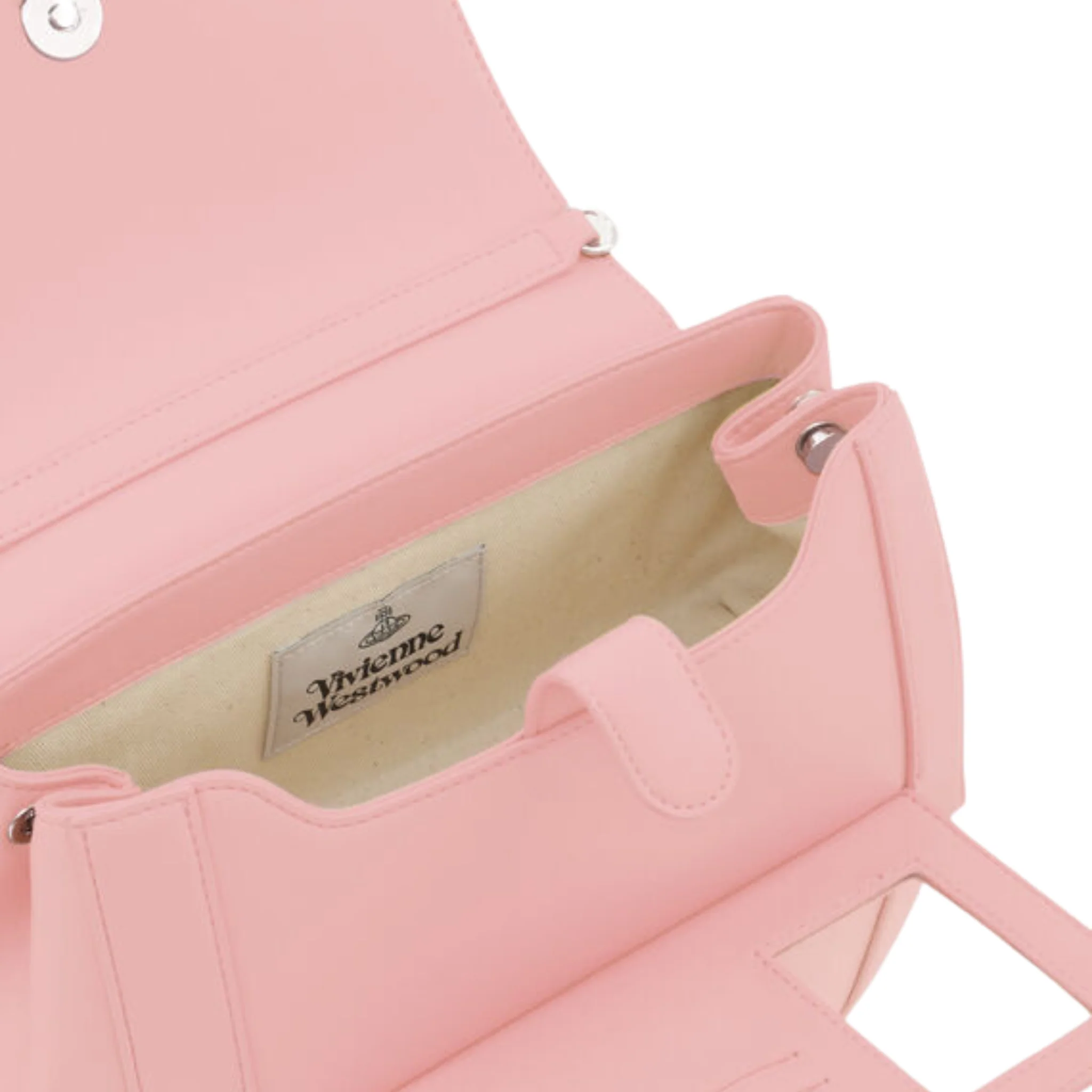 Womens Vivienne Westwood Pastel Pink Smooth Hazel Medium Handbag - Image 3