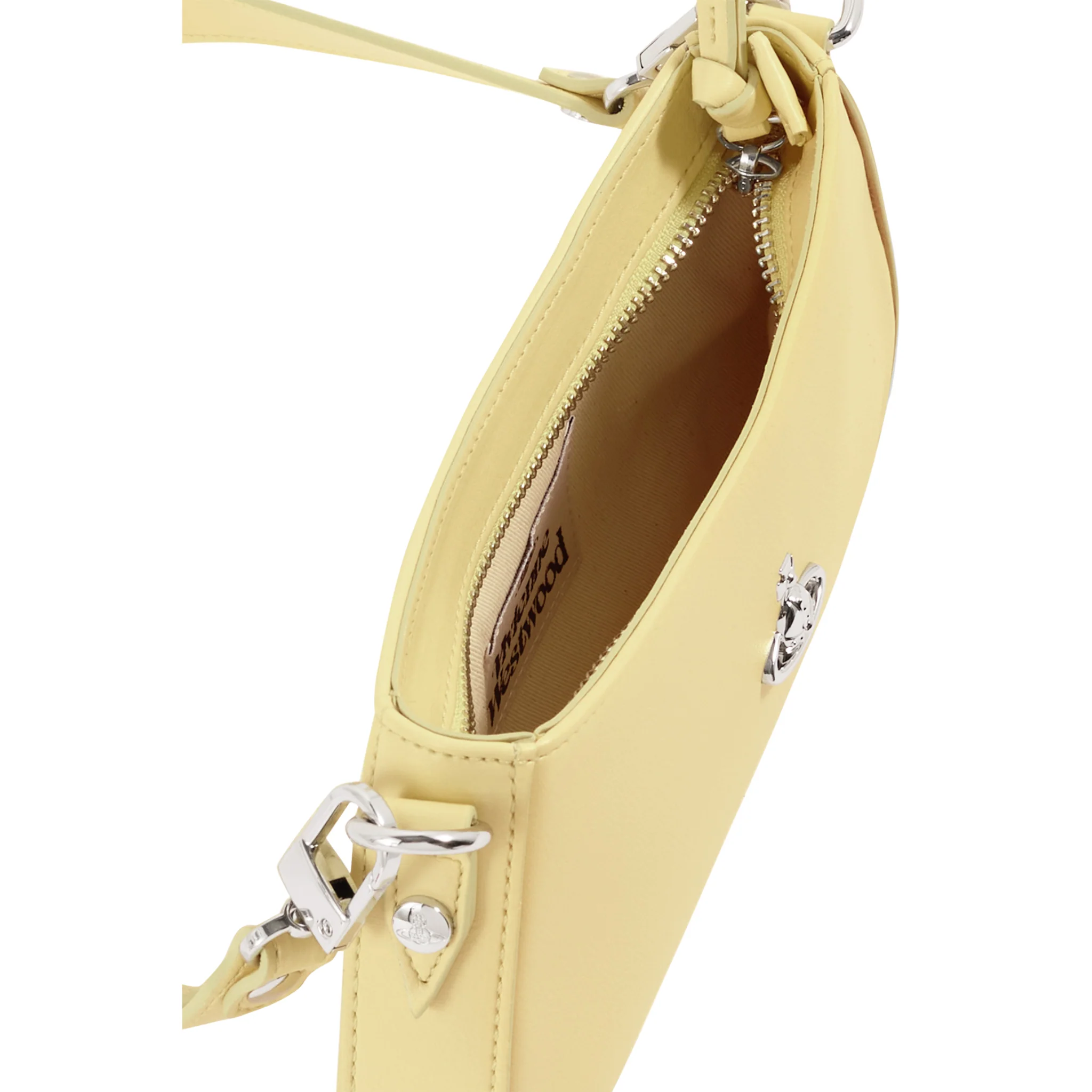 Womens Vivienne Westwood Pastel Yellow Smooth Tasha Shoulder Bag - Image 3