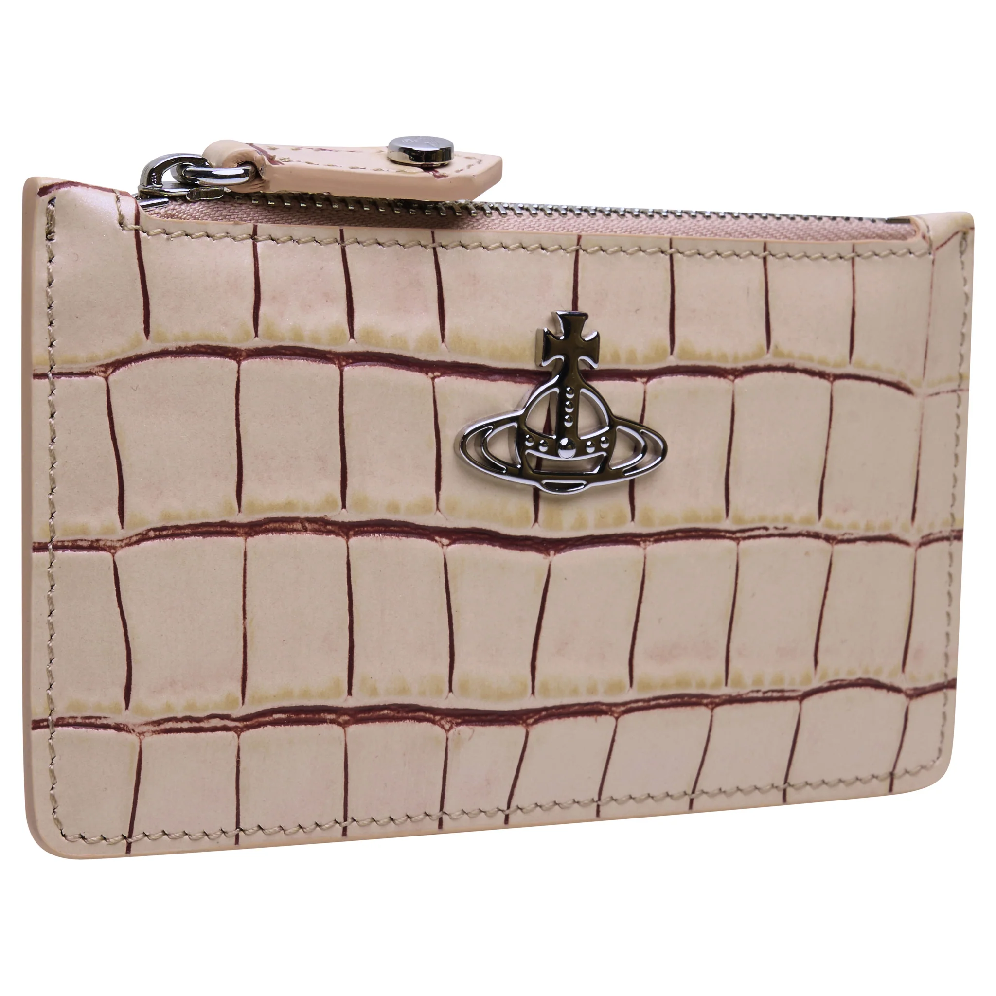 Womens Vivienne Westwood Pink Croc Slim LG Card Holder - Image 3