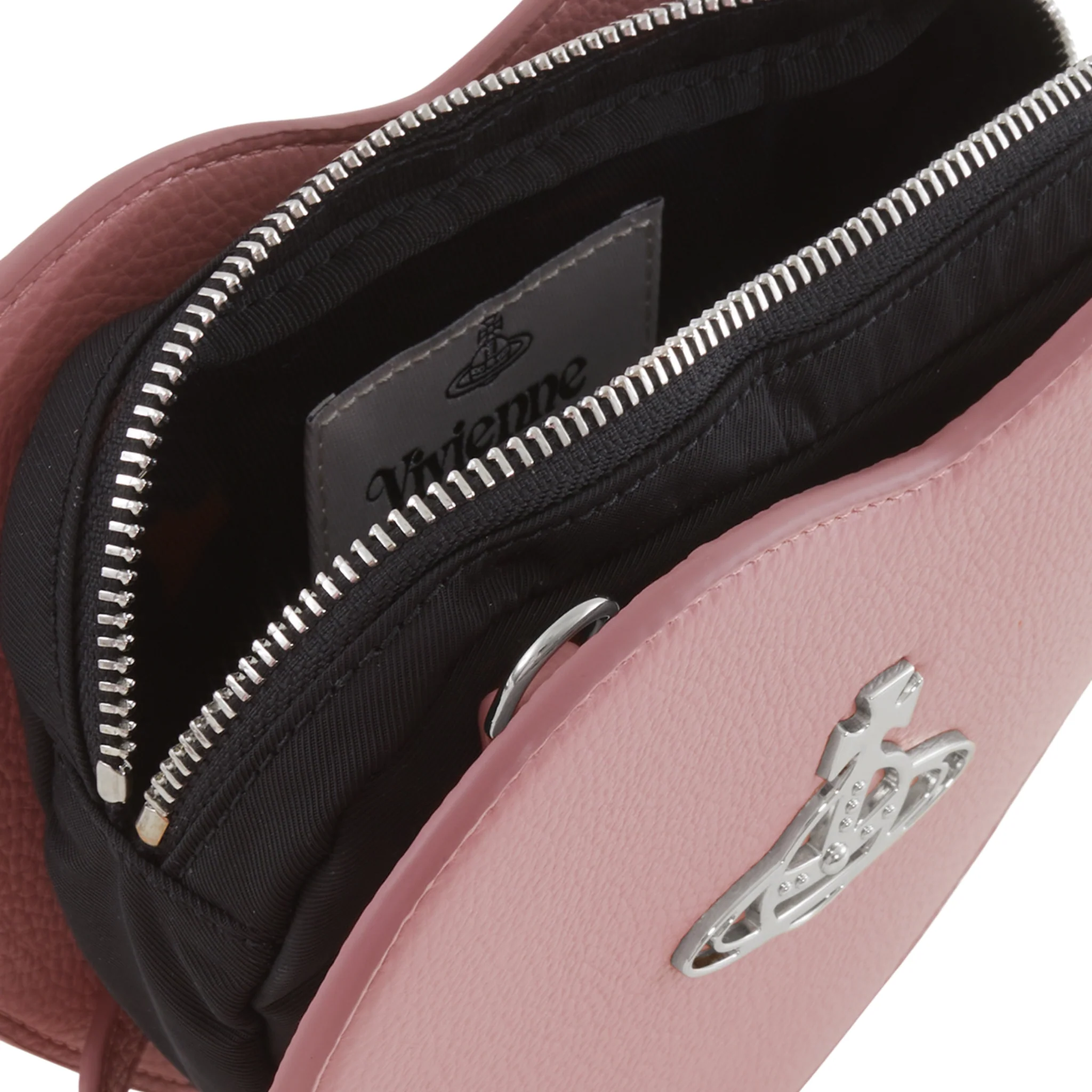 Womens Vivienne Westwood Pink Louise Heart PU Grain Crossbody - Image 3