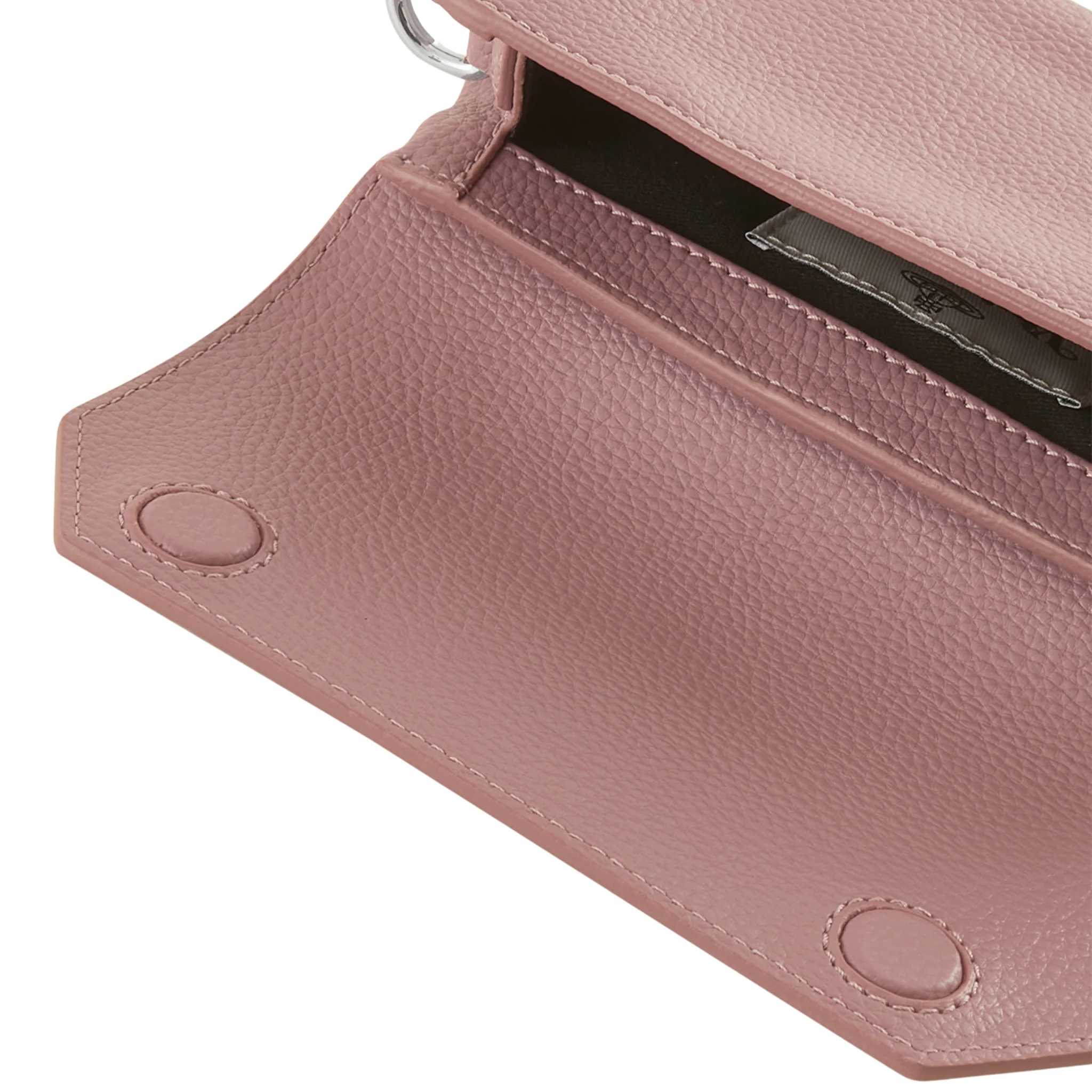 Womens Vivienne Westwood Pink PU Grain Mini Pouch with Chain - Image 3