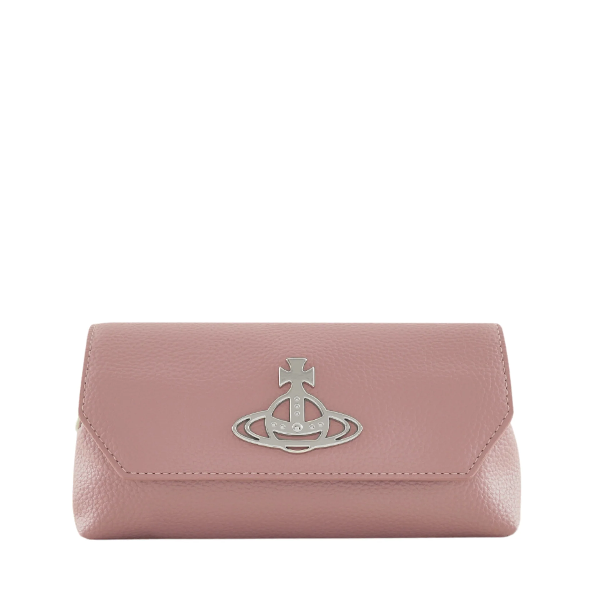 Womens Vivienne Westwood Pink PU Grain Mini Pouch with Chain - Image 4
