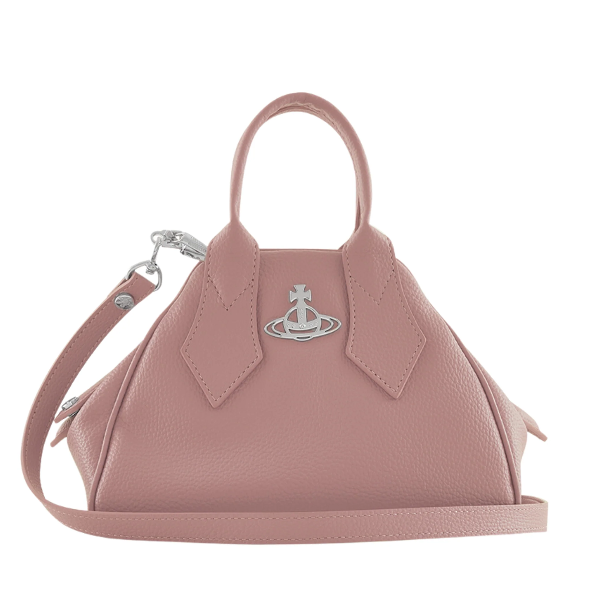 Womens Vivienne Westwood Pink Yasmine PU Grain Small Bag - Image 3