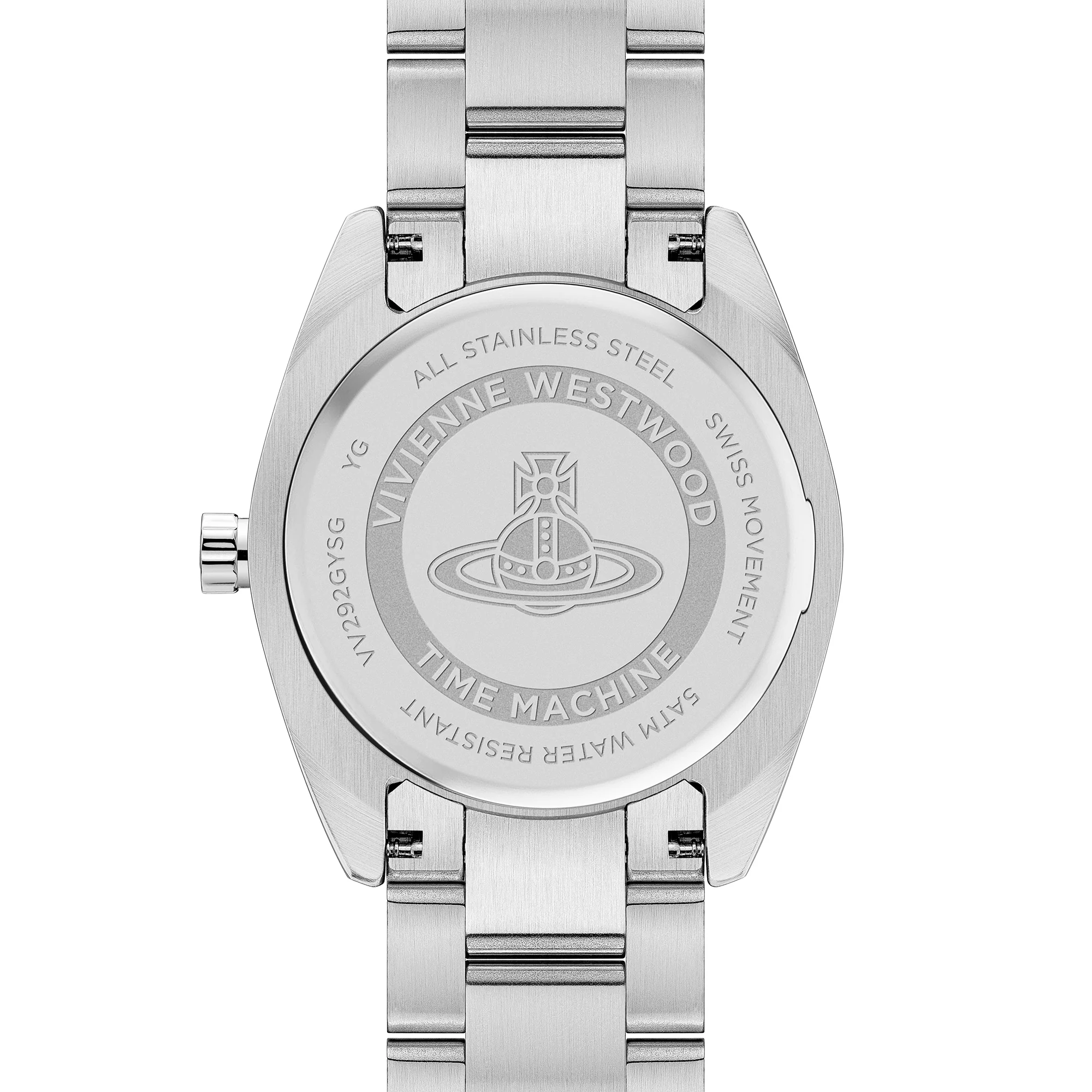 Womens	Vivienne Westwood Silver/Gold/Grey Fenchurch Bracelet Watch - Image 6