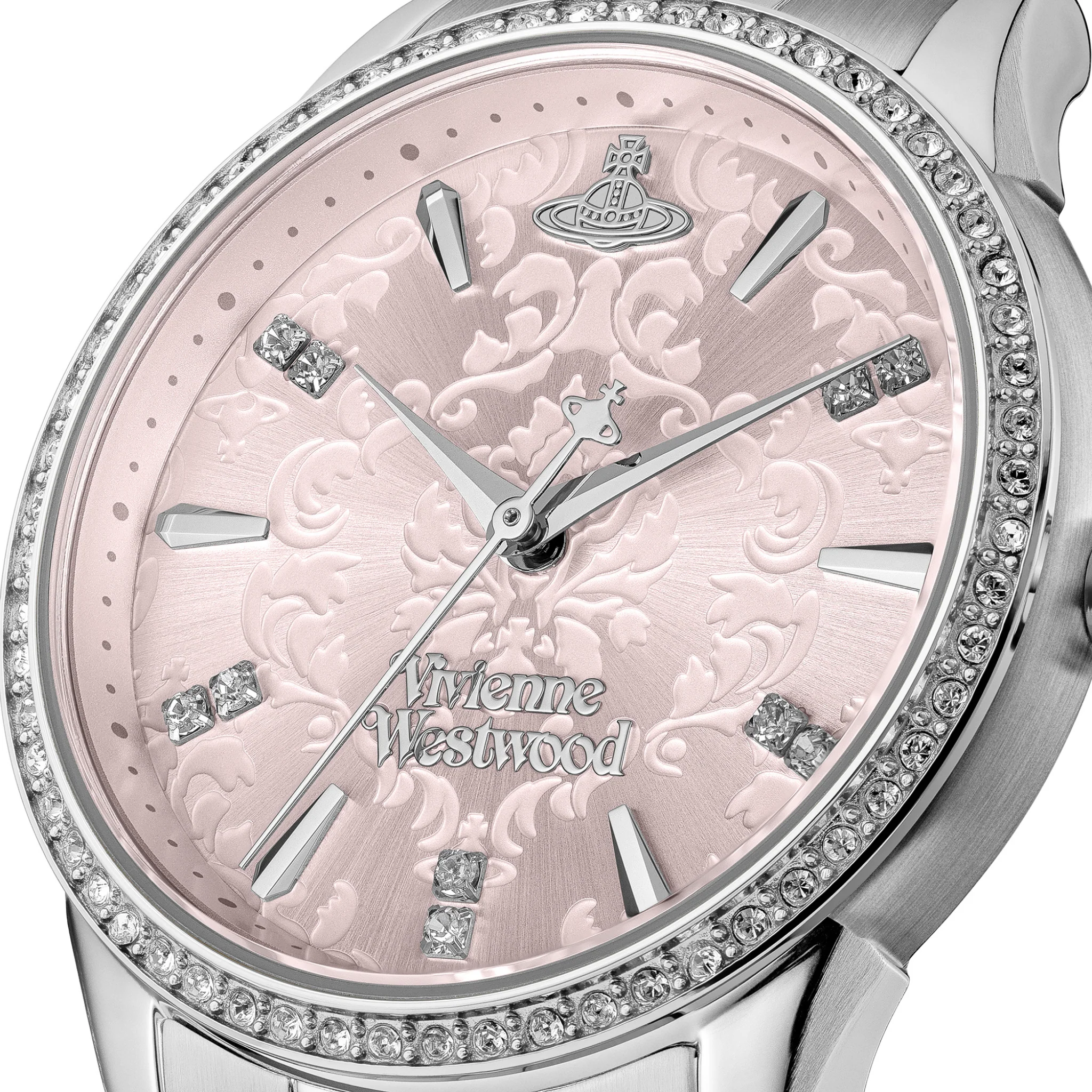 Womens Vivienne Westwood Silver/Pink Dial Little Wallace Watch - Image 3