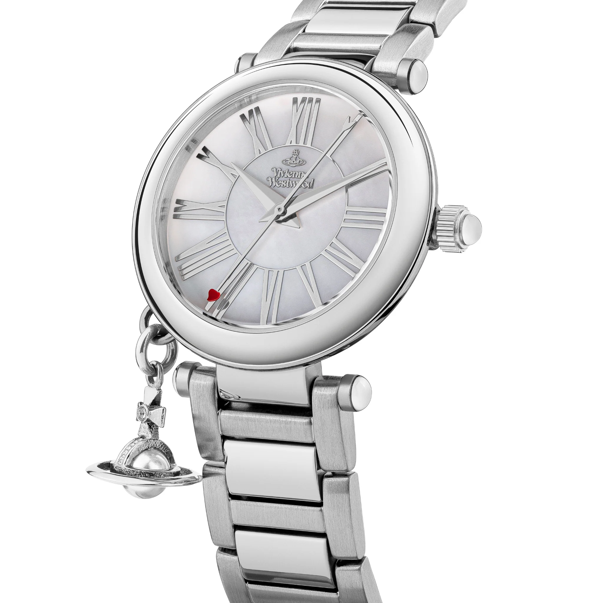 Womens Vivienne Westwood Silver Mother Orb Bracelet Watch - Image 2