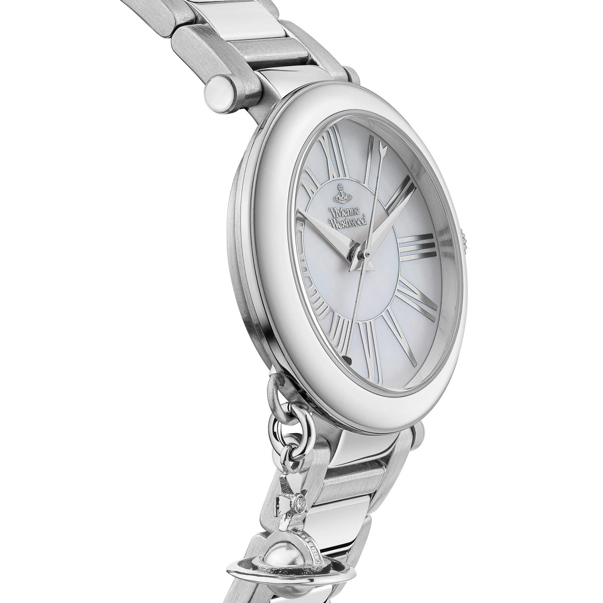 Womens Vivienne Westwood Silver Mother Orb Bracelet Watch - Image 4