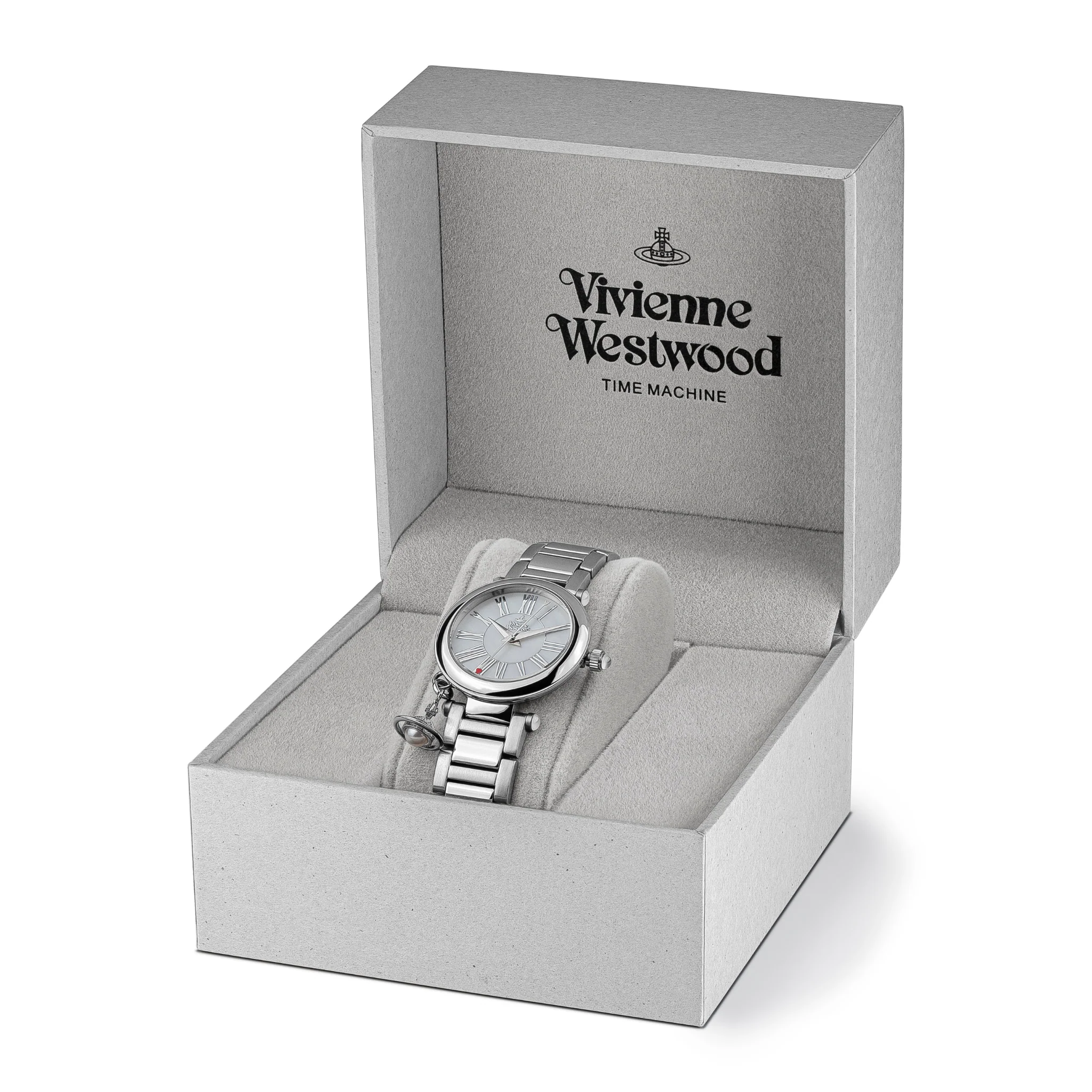Womens Vivienne Westwood Silver Mother Orb Bracelet Watch - Image 6