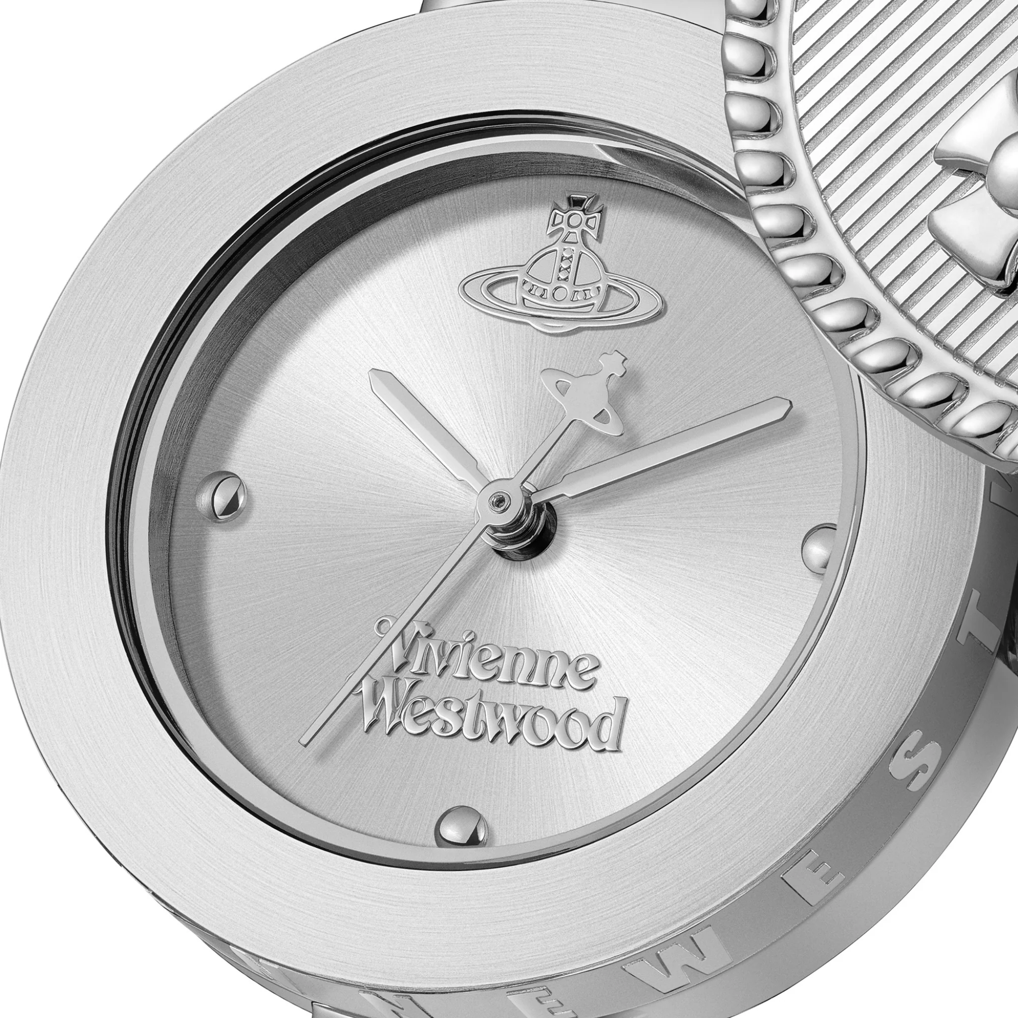Womens Vivienne Westwood Silver Orb Button Bracelet Watch - Image 3