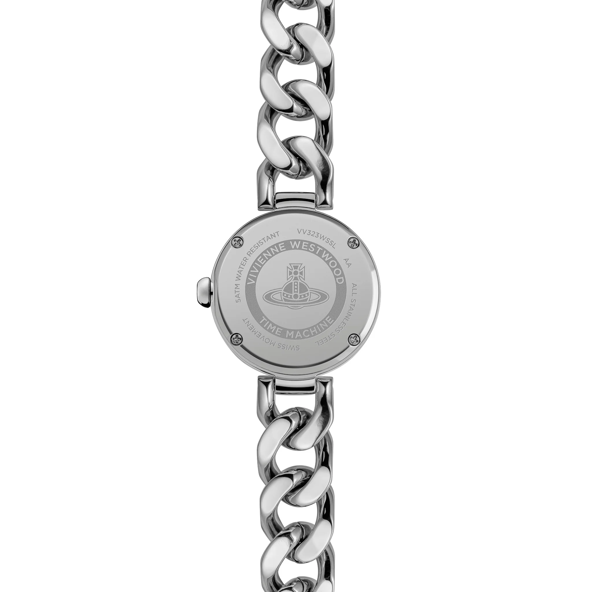 Womens Vivienne Westwood Silver Orb Button Bracelet Watch - Image 5