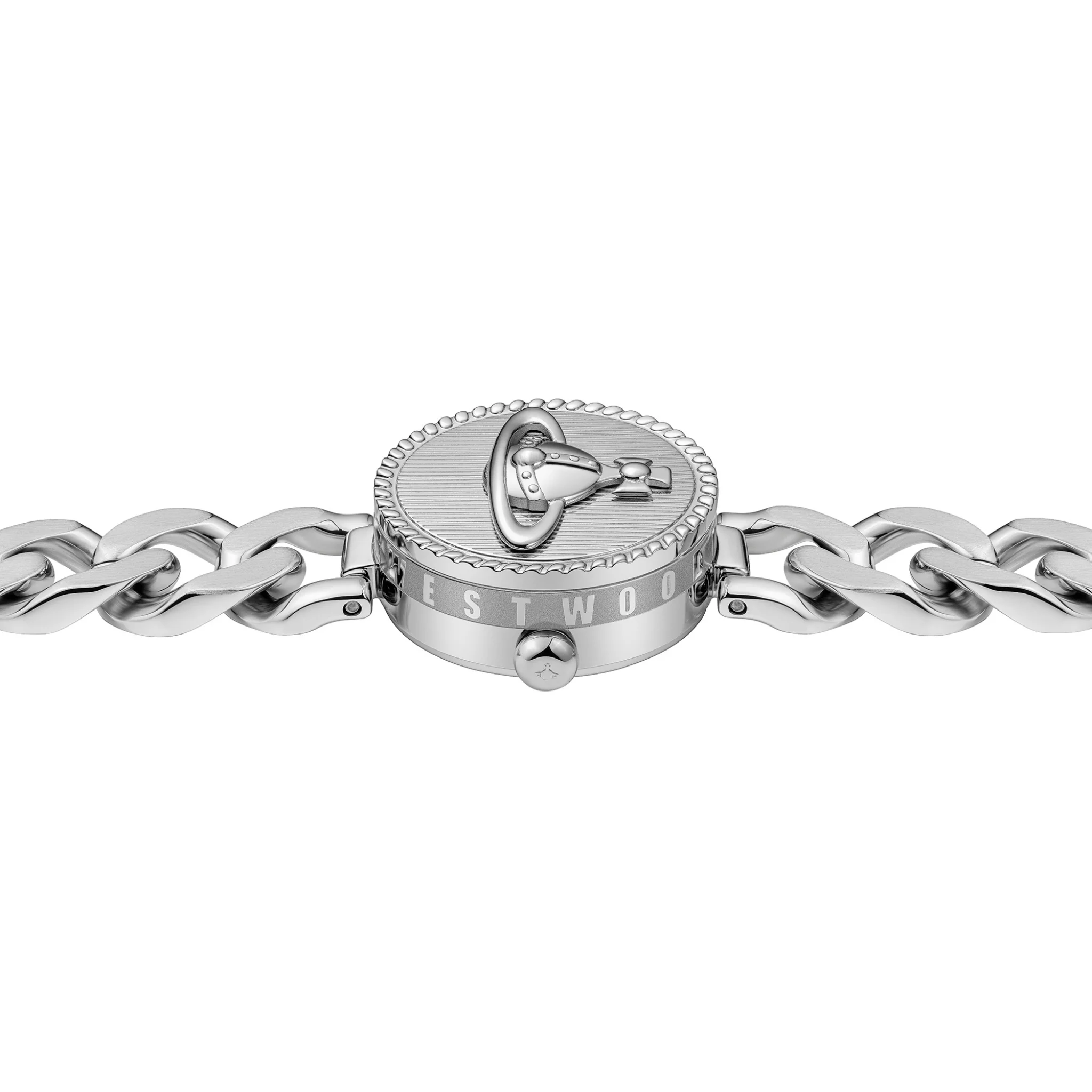 Womens Vivienne Westwood Silver Orb Button Bracelet Watch - Image 6