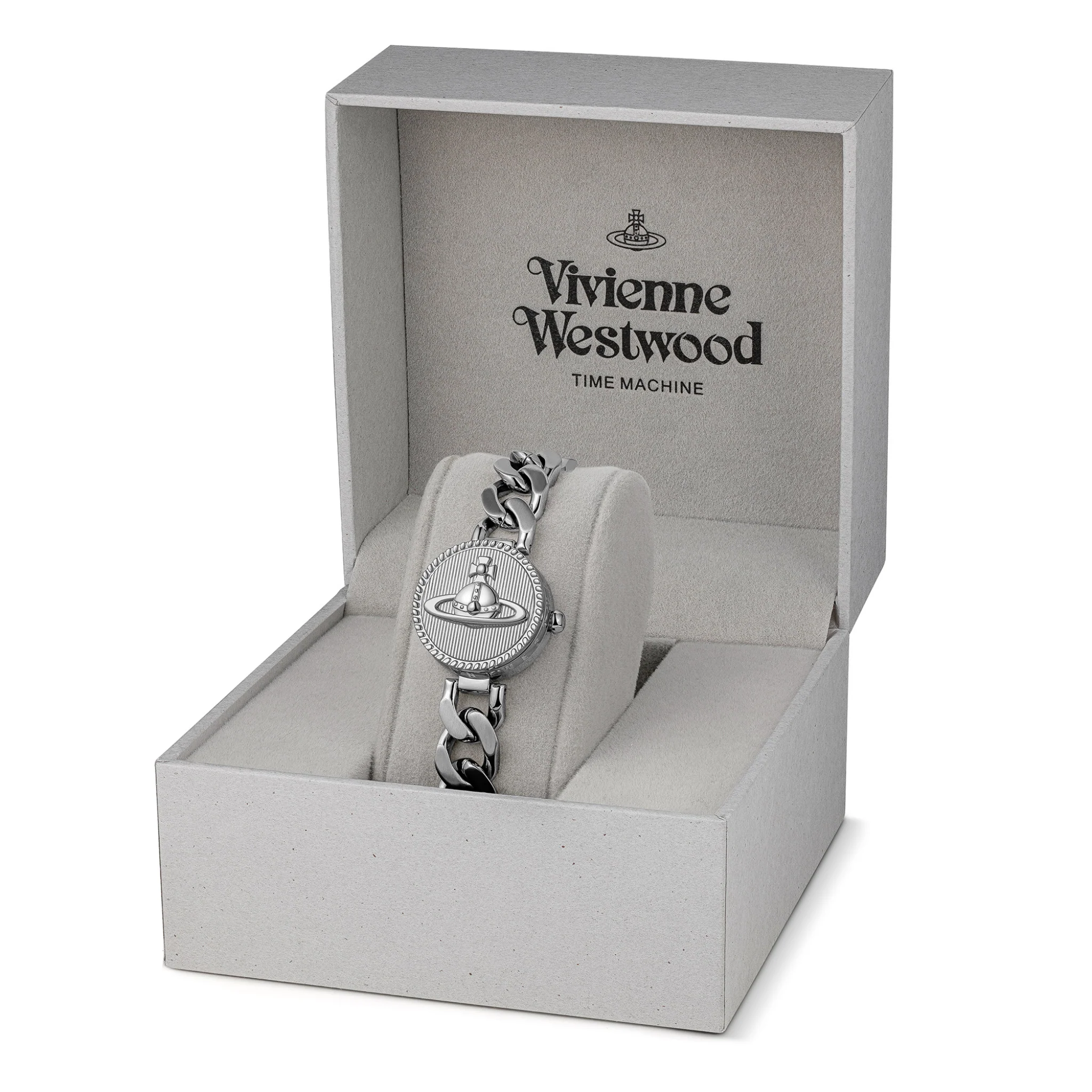 Womens Vivienne Westwood Silver Orb Button Bracelet Watch - Image 8