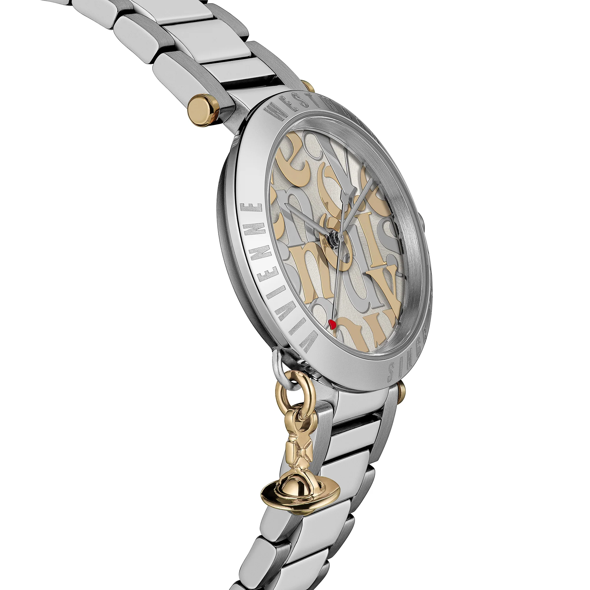 Womens	Vivienne Westwood Silver Orb Logomania Bracelet Watch - Image 5