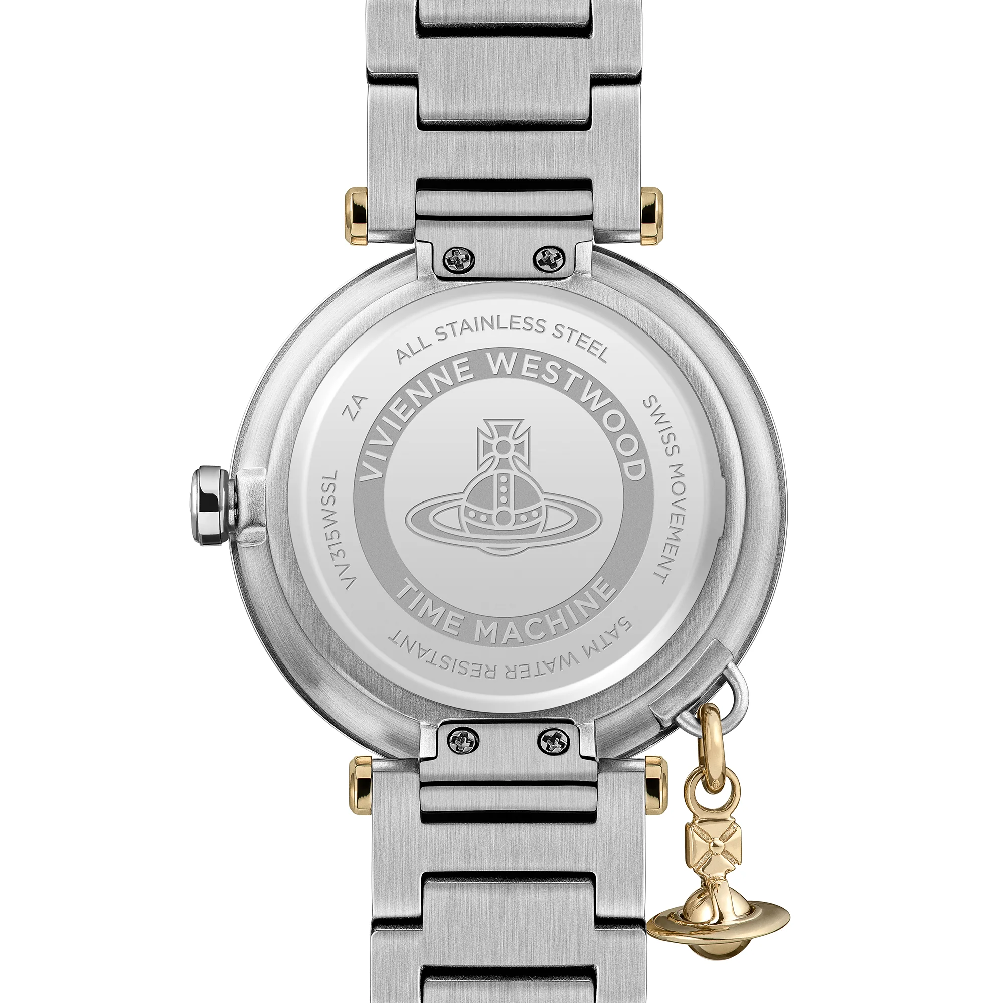 Womens	Vivienne Westwood Silver Orb Logomania Bracelet Watch - Image 6